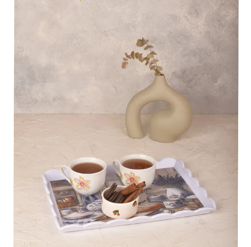 سینی بدون دسته مهروز مدل 6003 لاوندر سایز 26×36 سانتی متر