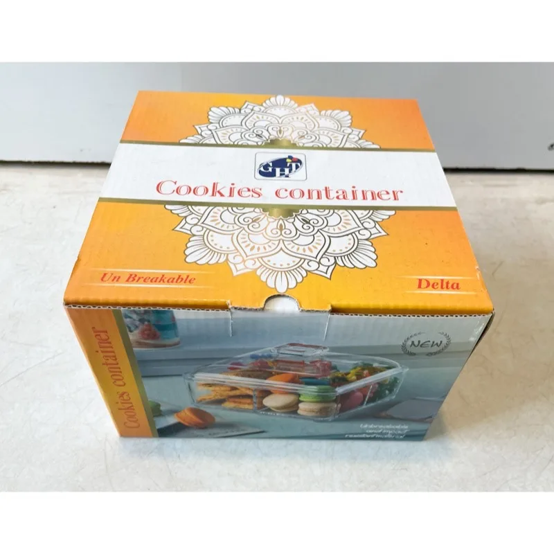 جعبه پذیرایی اکریلیک شفاف چهارخانه کد 1354A درجه 1