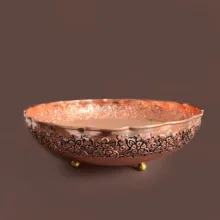 آجیل خوری مسی مدل آفتاب گردان کد ZH321.12