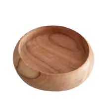 آجیل‌خوری چوبی خمره‌ای کد 04، مناسب سرو آجیل، خشکبار و ترشی، بادوام و ضدآب، شستشو با دست