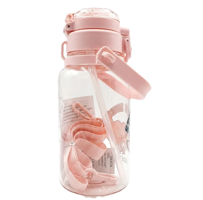 قمقمه کودک مدل دوحالته نی دار و آسان نوش طرح استیچ و آنجل Stitch & Angel گنجایش 0.5 لیتر