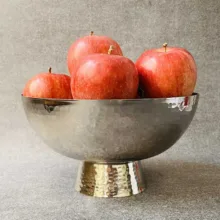 آجیل خوری مسی مدل مدرن گرد کروم کد ZH407.7