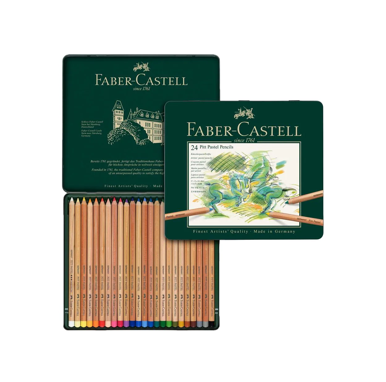 مداد پاستل 24 رنگ فابر کاستل مدل pitt pastel کد 7