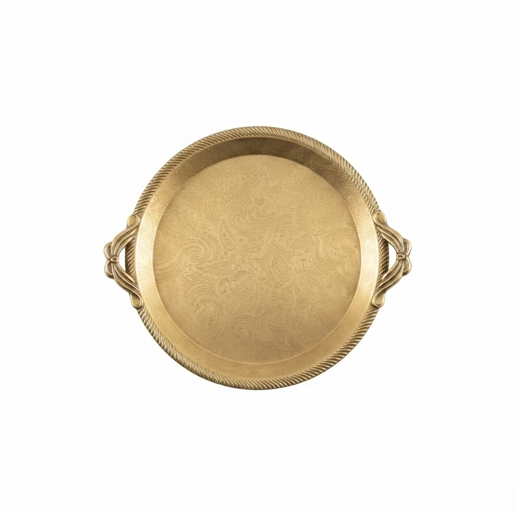 سینی دسته دار مدل 34855 سایز 27x24 سانتی‌متر