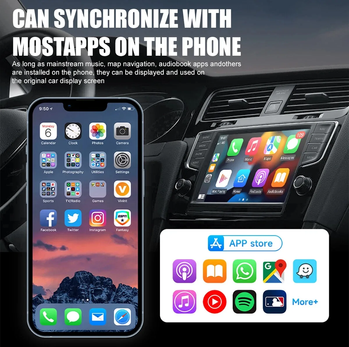 کارپلی و اندروید اتو مدل Carplay/Android Auto به همراه مبدل USB به Type-C