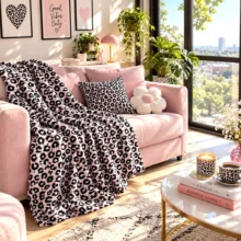 پتو مسافرتی 1 نفره مدل پلنگی ریز سایز 160×220 سانتی‌متر