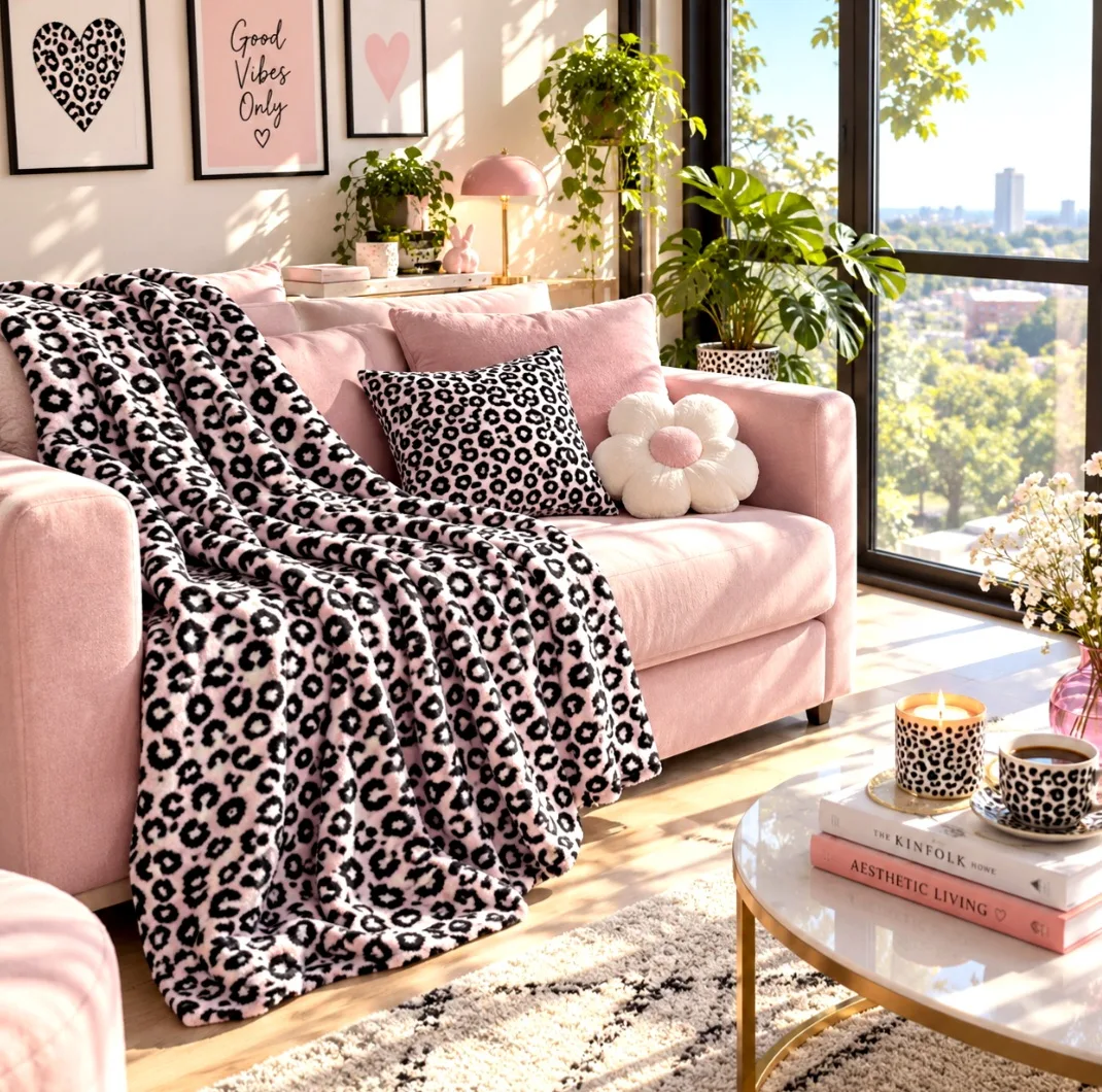 پتو مسافرتی 1 نفره مدل پلنگی ریز سایز 160×220 سانتیمتر