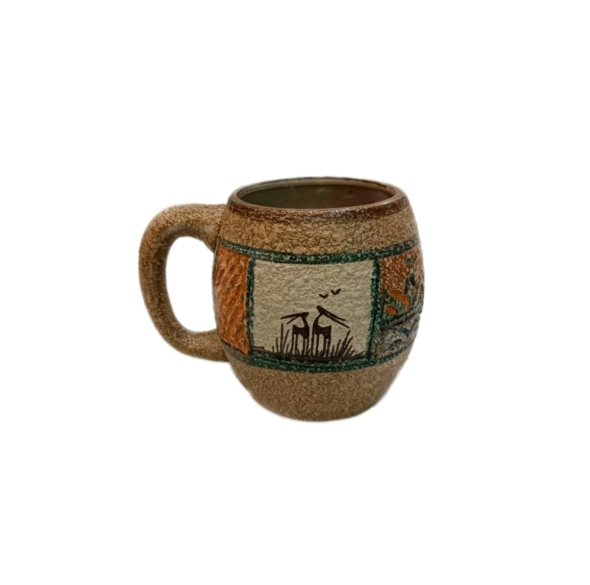 لیوان سفالی مدل خمره ای