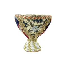 پیاله سفالی مدل فرش کد tz-2 بسته 6 عددی