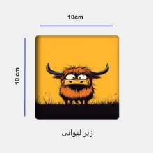 ست ماگ به همراه زیر لیوانی و پد ماوس مدل گاو کد 339