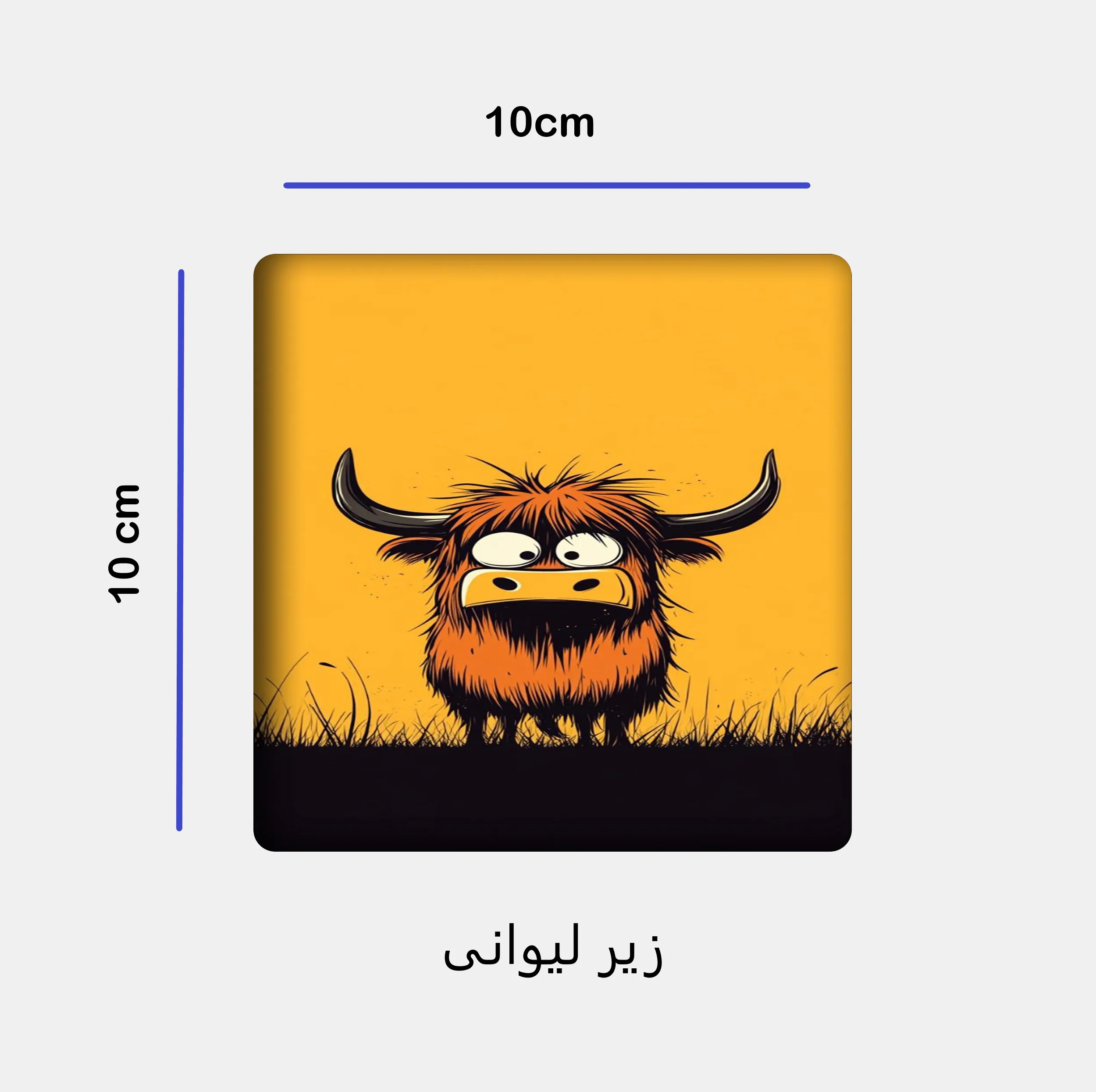 ست ماگ به همراه زیر لیوانی و پد ماوس مدل گاو کد 339