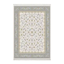 فرش ماشینی زانیس مدل سنتی طرح فانتزی زمینه کرم