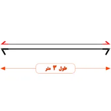 کابل اتصال باتری به باتری خودرو مدل GLX 1200A-3m مجموعه دو عددی