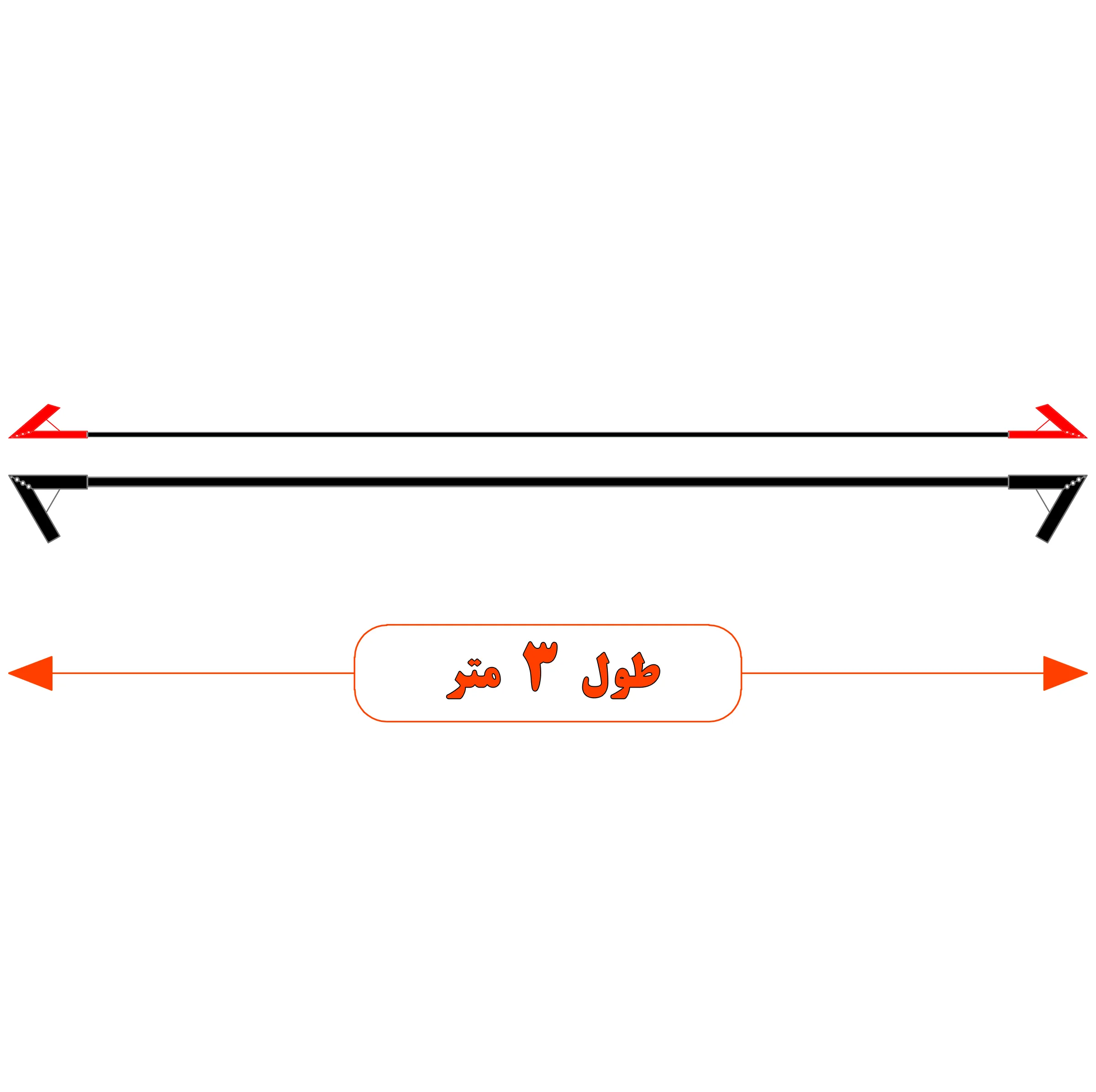کابل اتصال باتری به باتری خودرو مدل GLX 1200A-3m مجموعه دو عددی