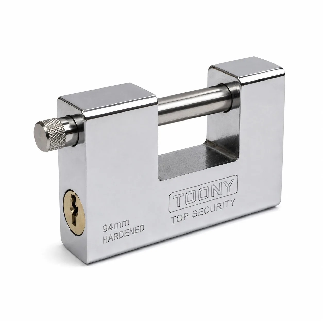قفل کتابی تونی مدل کلید ناودانی سایز ۹۴ میلیمتر به همراه پنج کلید