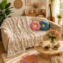 پتو مسافرتی 1 نفره مدل سایه خرگوشی سایز 160×220 سانتی‌متر