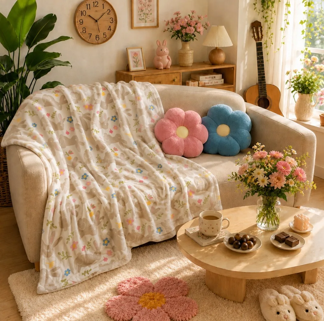 پتو مسافرتی 1 نفره مدل سایه خرگوشی سایز 160×220 سانتیمتر