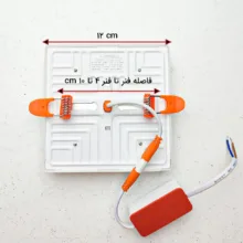 هالوژن سقفی ال ای دی 18 وات دیپلمات مدل فول لایت طرح فنر متغیر توکار مربع بسته 2 عددی
