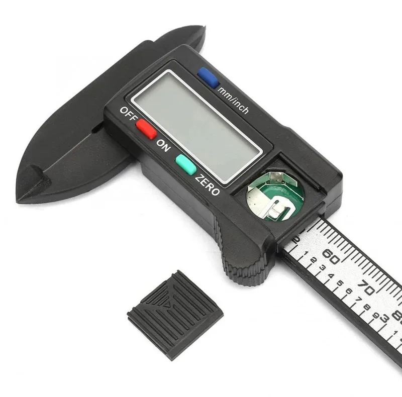 کولیس دیجیتال پلاستیک سخت دارای جعبه محافظ مدل With BOX گستره 0-150mm