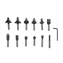 تیغ اوور فرز صنعتی پلاتینیوم مدل YP-SHEFT6MM مجموعه 12 عددی