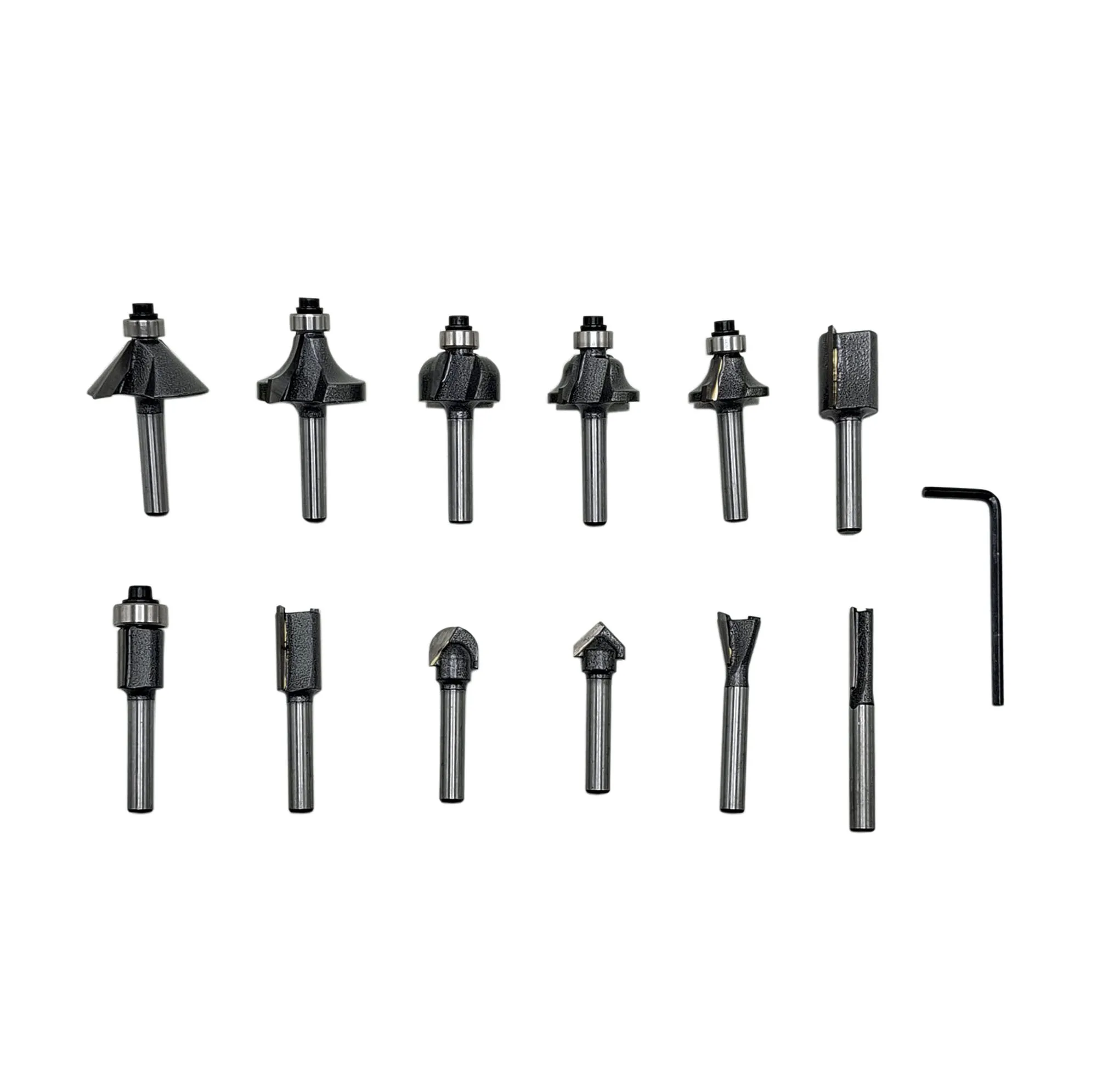 تیغ اوور فرز صنعتی پلاتینیوم مدل YP-SHEFT6MM مجموعه 12 عددی