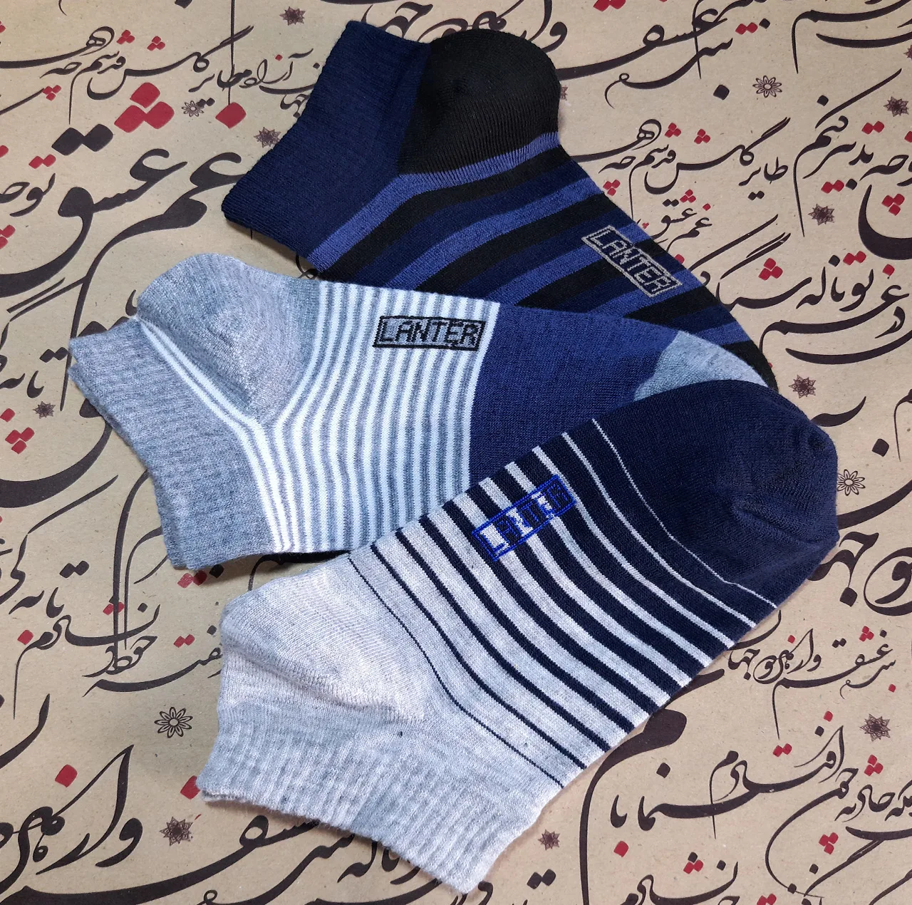 جوراب  دخترانه لنتر کد HX44 مجموعه 6 عددی