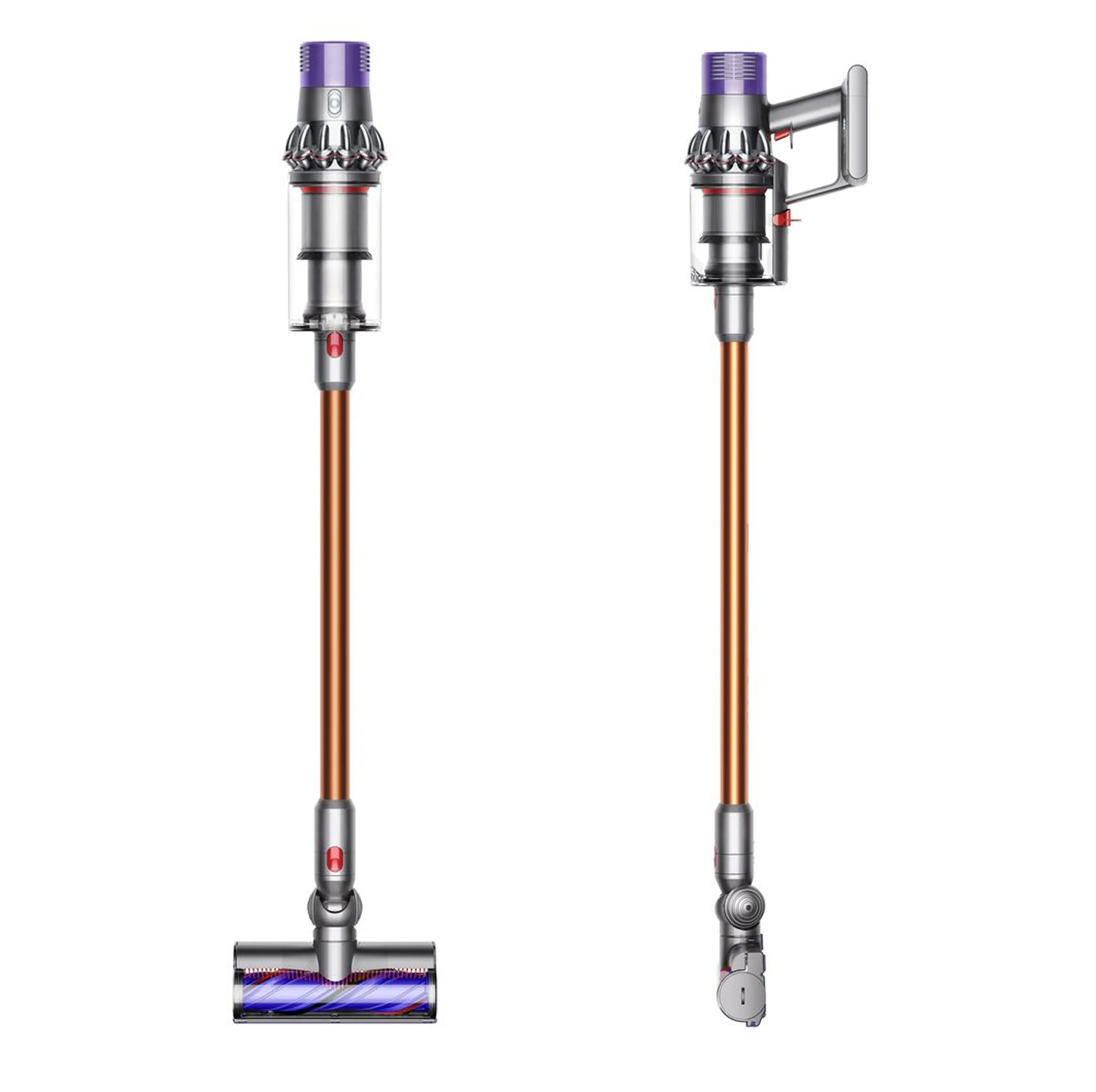 جارو شارژی عصایی دایسون مدل V10 Absolute با باتری لیتیوم‌یونی، فیلتر HEPA و 2 سری نظافتی Motorbar و Soft roller