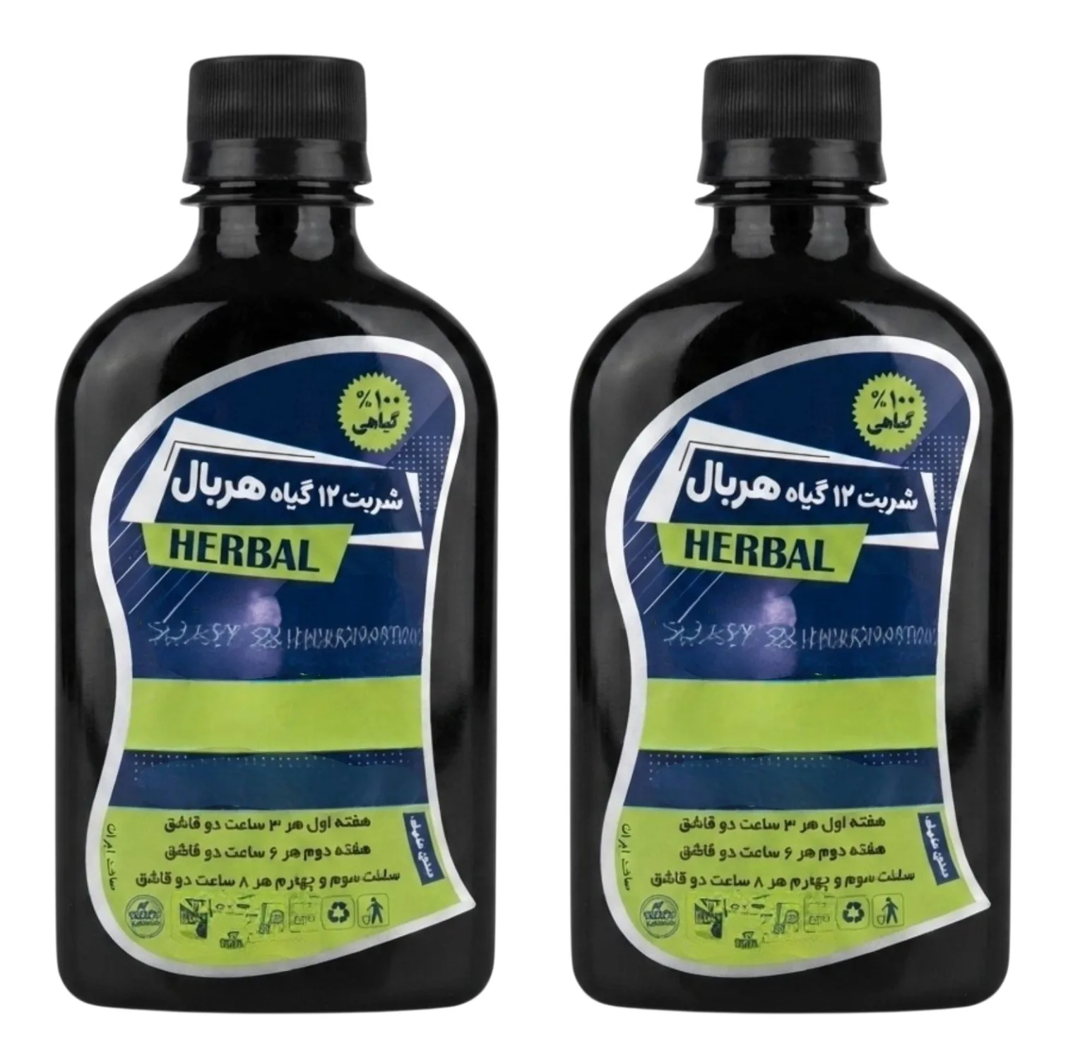 شربت ۱۲ گیاه هربال ـ ۲۵۰ میلی لیتر بسته دو عددی