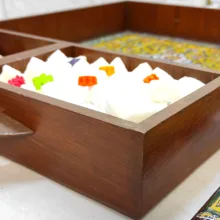 سینی چوبی رزینی مدل نوش نگار کد34