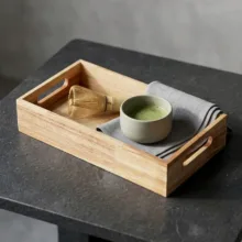 سینی دسته دار مدل پذیرایی کد B 02 سایز 16*24 سانتی‌متر