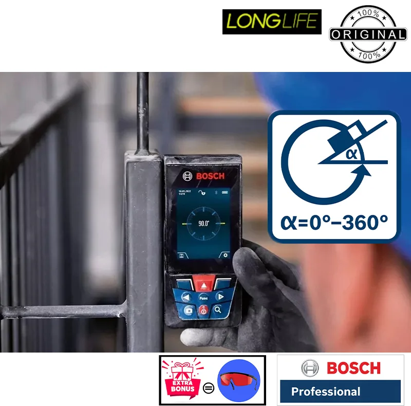 متر لیزری بوش مدل GLM 150-27 C Professional برد 150 متر به همراه سه پایه
