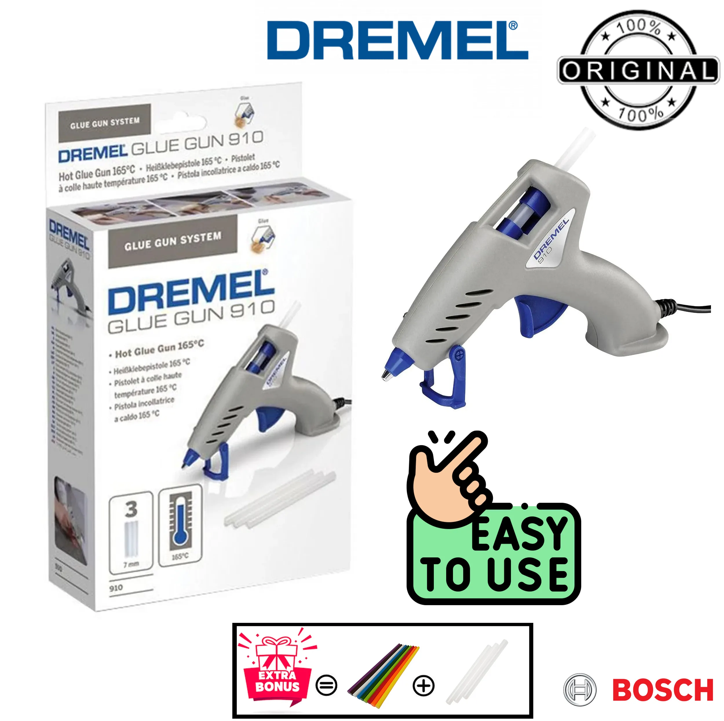 دستگاه چسب حرارتی درمل مدل فوق حرفه ای GUN 910