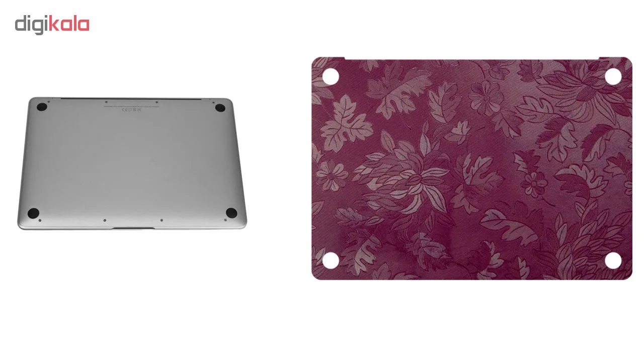 برچسب پوششی ماهوت طرح Red Wild-Flower مناسب برای لپ تاپ Macbook 12inch Retina