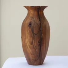 گلدان چوبی مدل خمره ای بلند