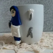 ماگ سرامیکی مدل دختر دندان پزشک کد 01042