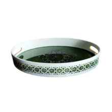 سینی دسته دار مدل چوبی رزین کد 0012 سایز 33*23 سانتی متر
