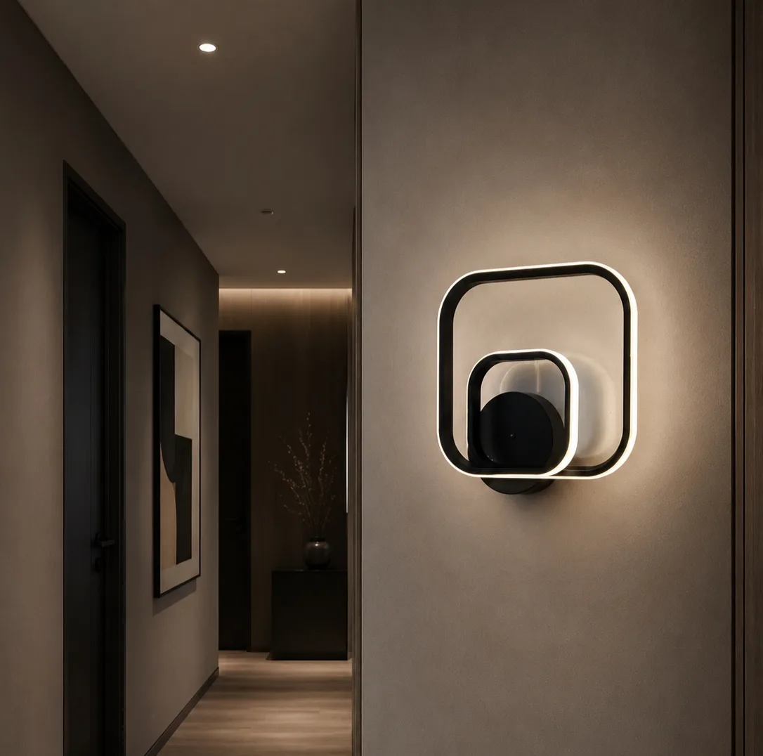 دیوارکوب 1 شعله نور از ما رشکان مدل square