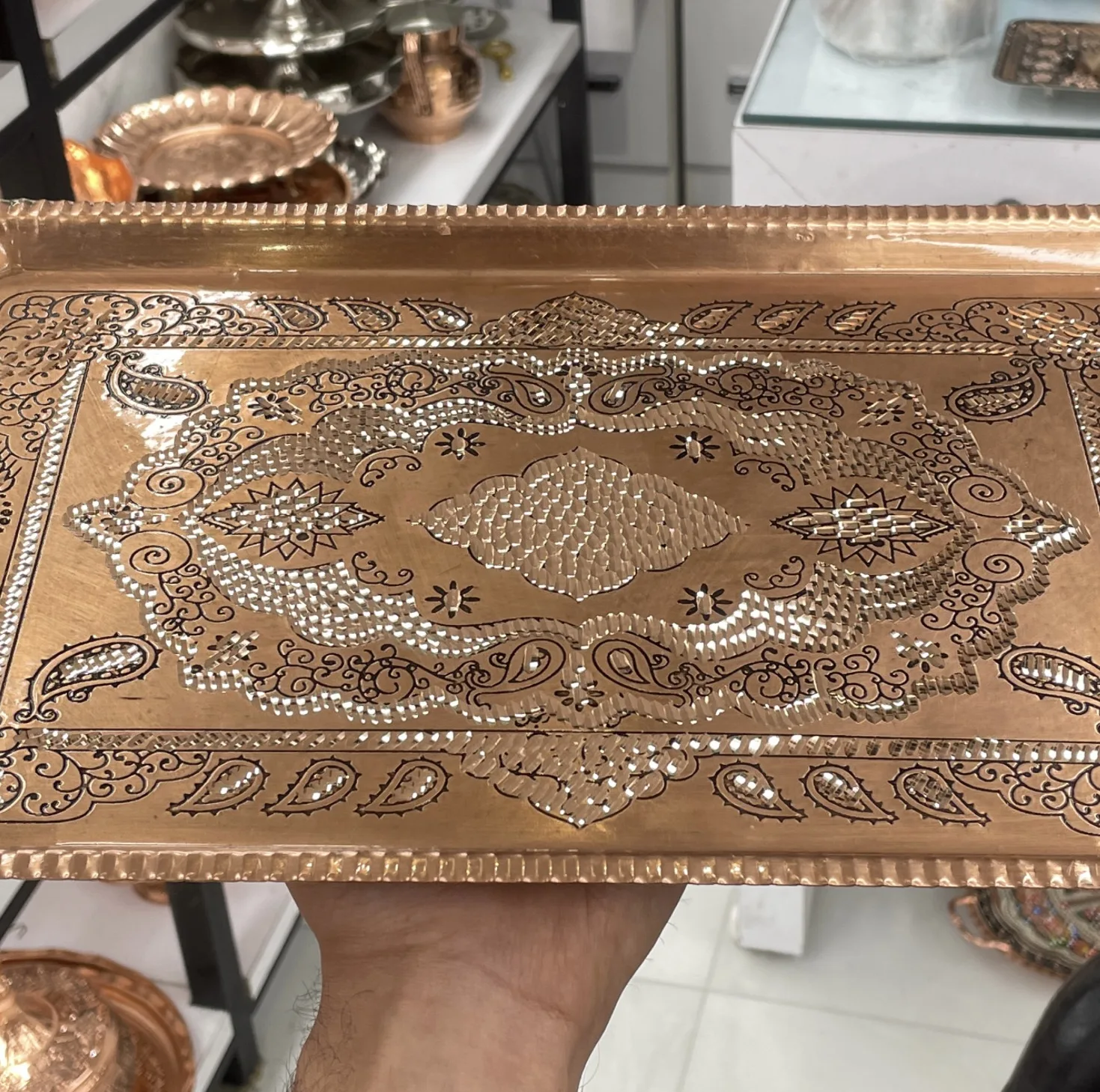 سینی مسی مدل تراش