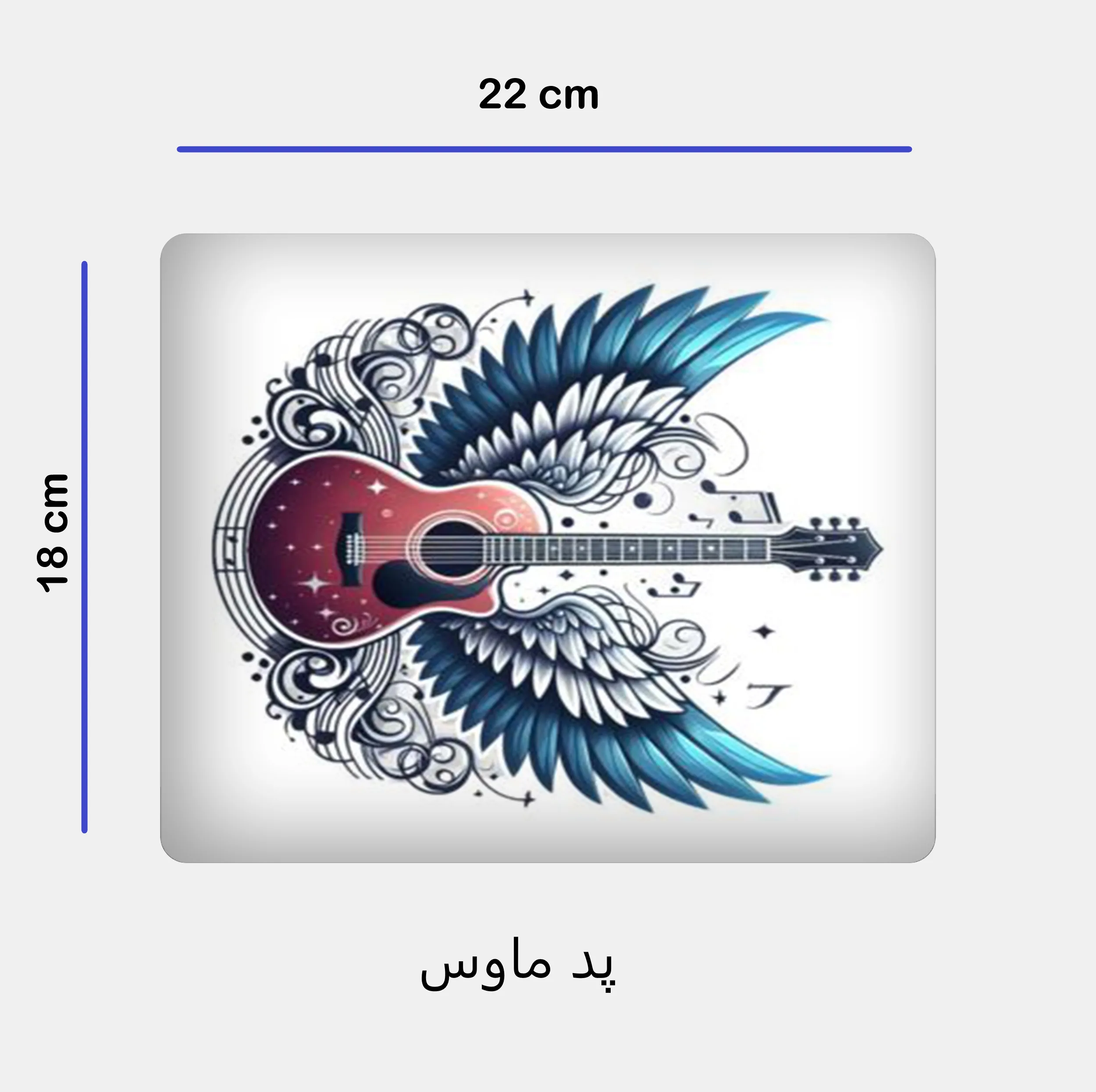 ست ماگ به همراه زیر لیوانی و پد ماوس مدل موسیقی کد 362