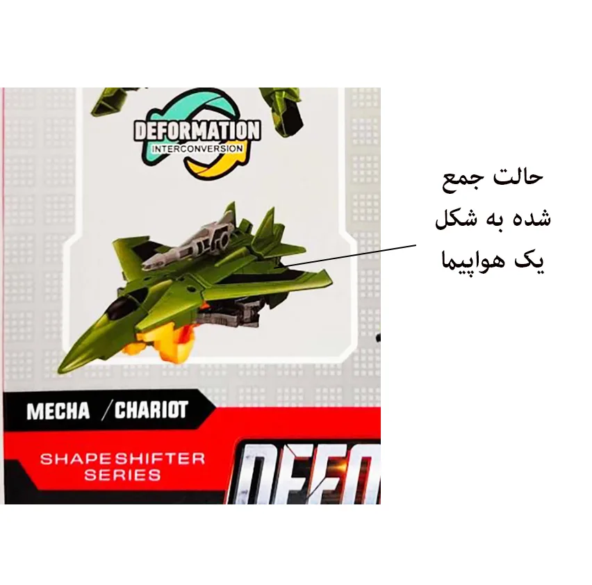 اسباب بازی مدل تبدیل شونده طرح هواپیما کد 666-12 مجموعه 4 عددی