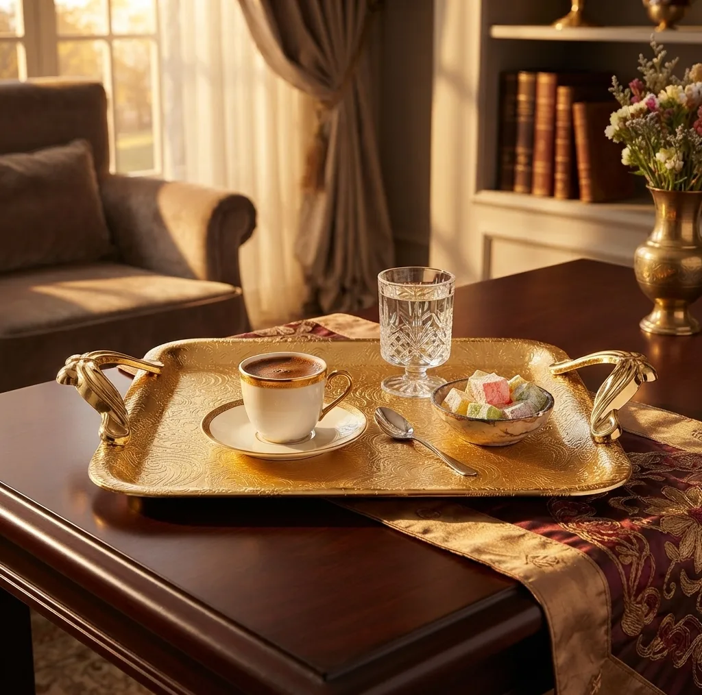 سینی دسته دار مدل 34998 سایز 30x25 سانتی متر
