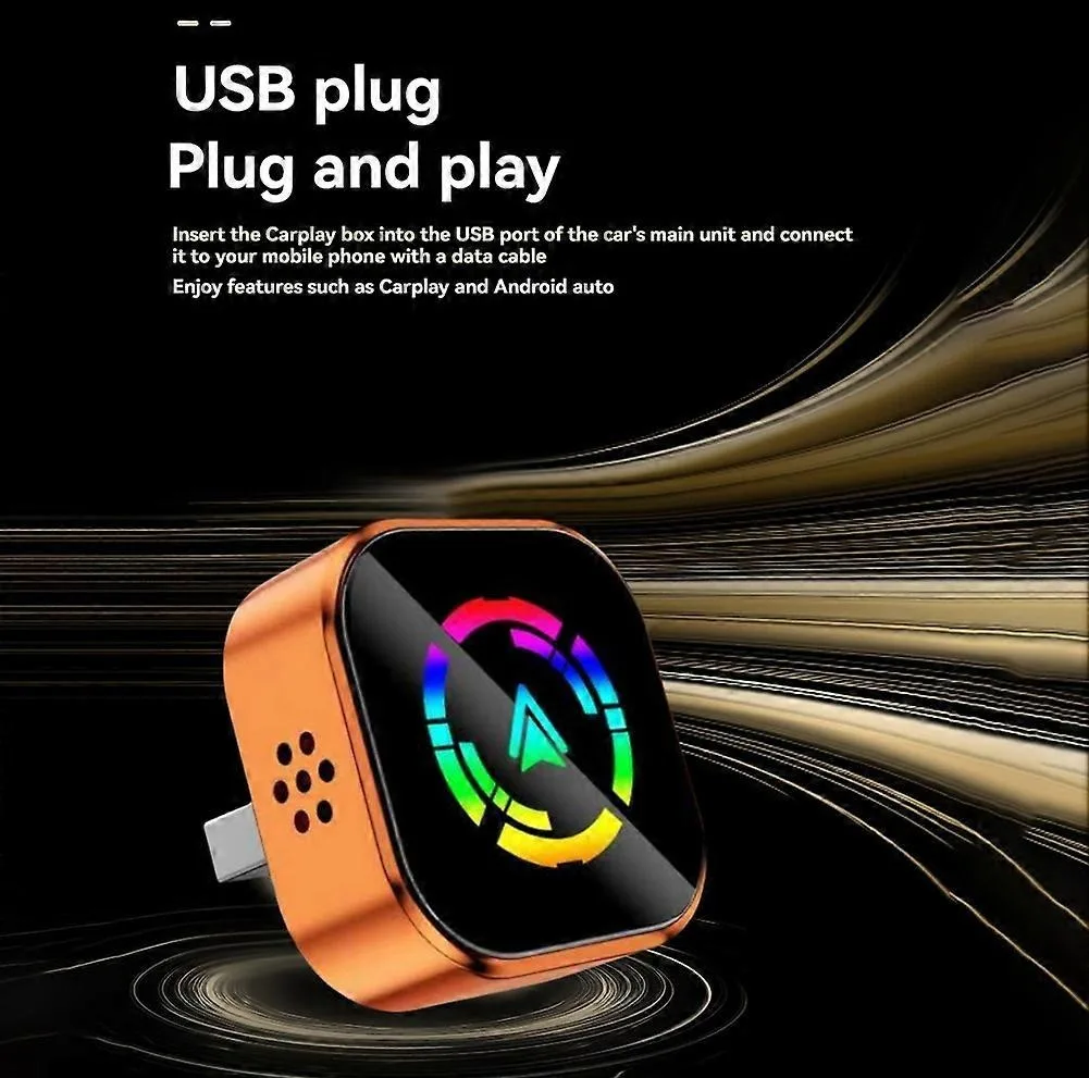 کارپلی و اندروید اتو مدل Wireless CarPlay/Android Auto Q1A به همراه مبدل USB به USB-C