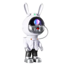 چراغ خواب رومیزی مدل galaxy nightlight projector خرگوش فضانورد با نور کهکشانی