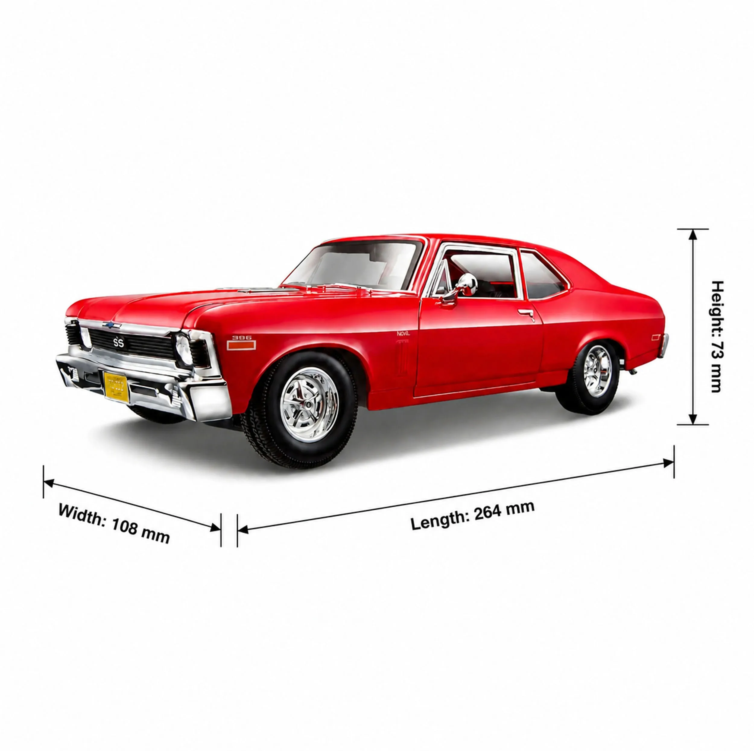 ماکت ماشین مایتسو مدل شورولت نوا اس اس 1970