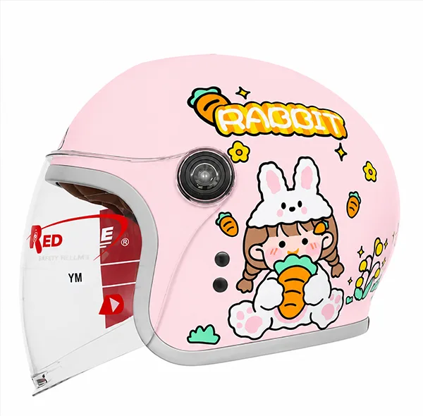 کلاه کاسکت ردلاین مدل 910 BRIGHT PINK / RABBIT