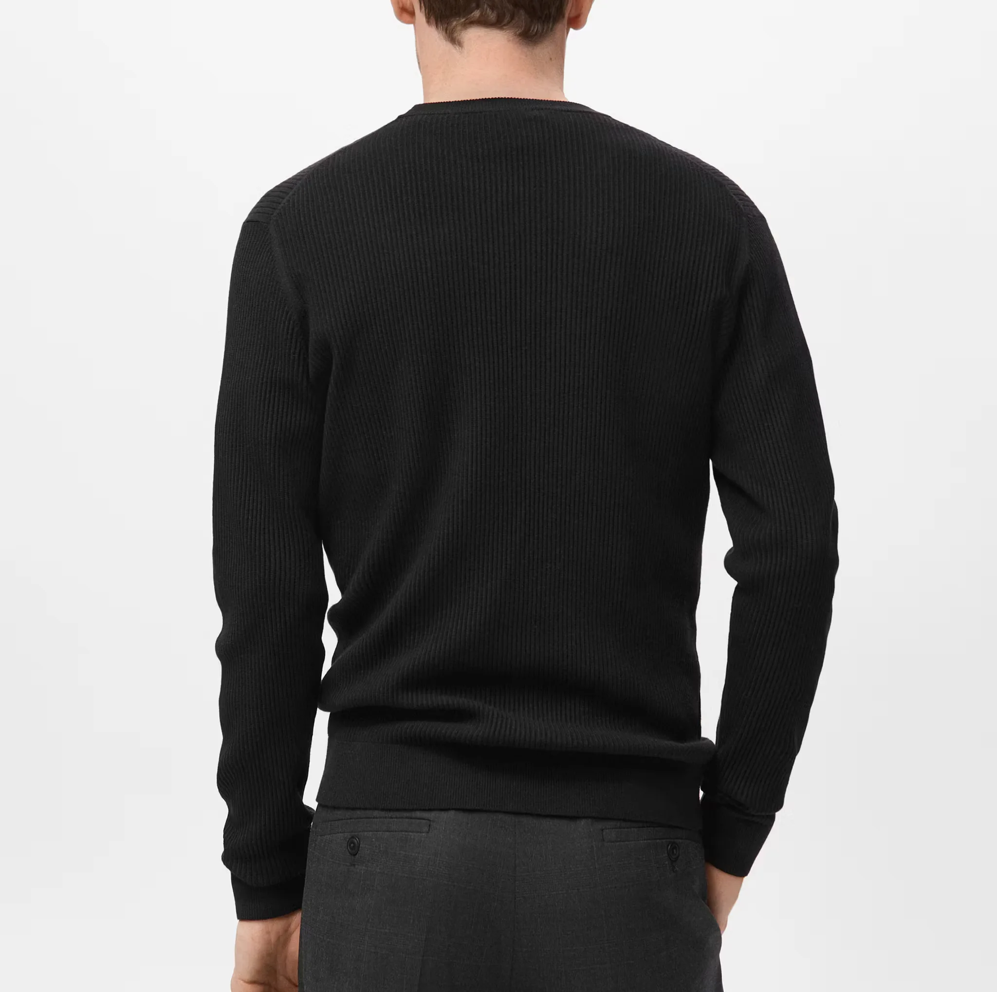 پلیور یقه گرد مردانه مانگو مدل REGULAR FIT COTTON