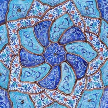 بشقاب میناکاری مسی فرازهنر کد 162