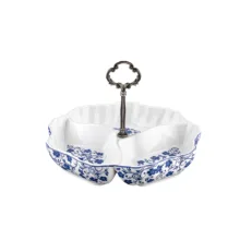 اردوخوری چینی گلد کیش استخوانی دفرمه مدل مانیسا با دسته فلزی، ابعاد 16×23×23 سانتی‌متر، مناسب شستشو با دست و ماشین ظرفشویی، دارای جعبه