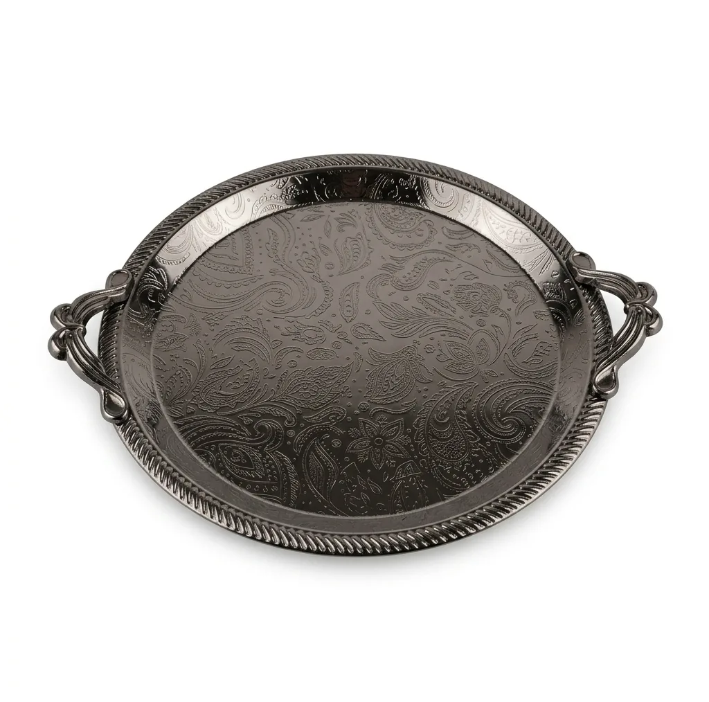 سینی دسته دار مدل 34858 سایز 27x24 سانتی‌متر