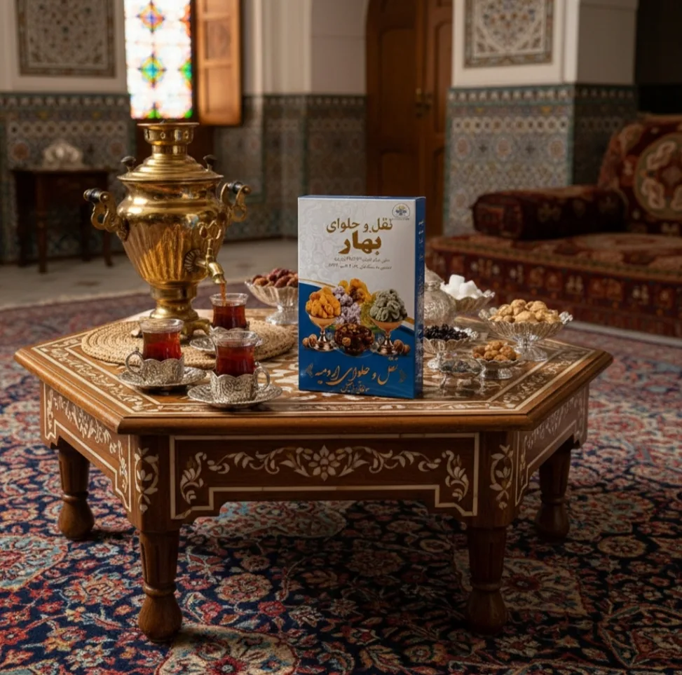 نقل ارومیه گردویی گل محمدی بهار - 500 گرم بسته 10 عددی